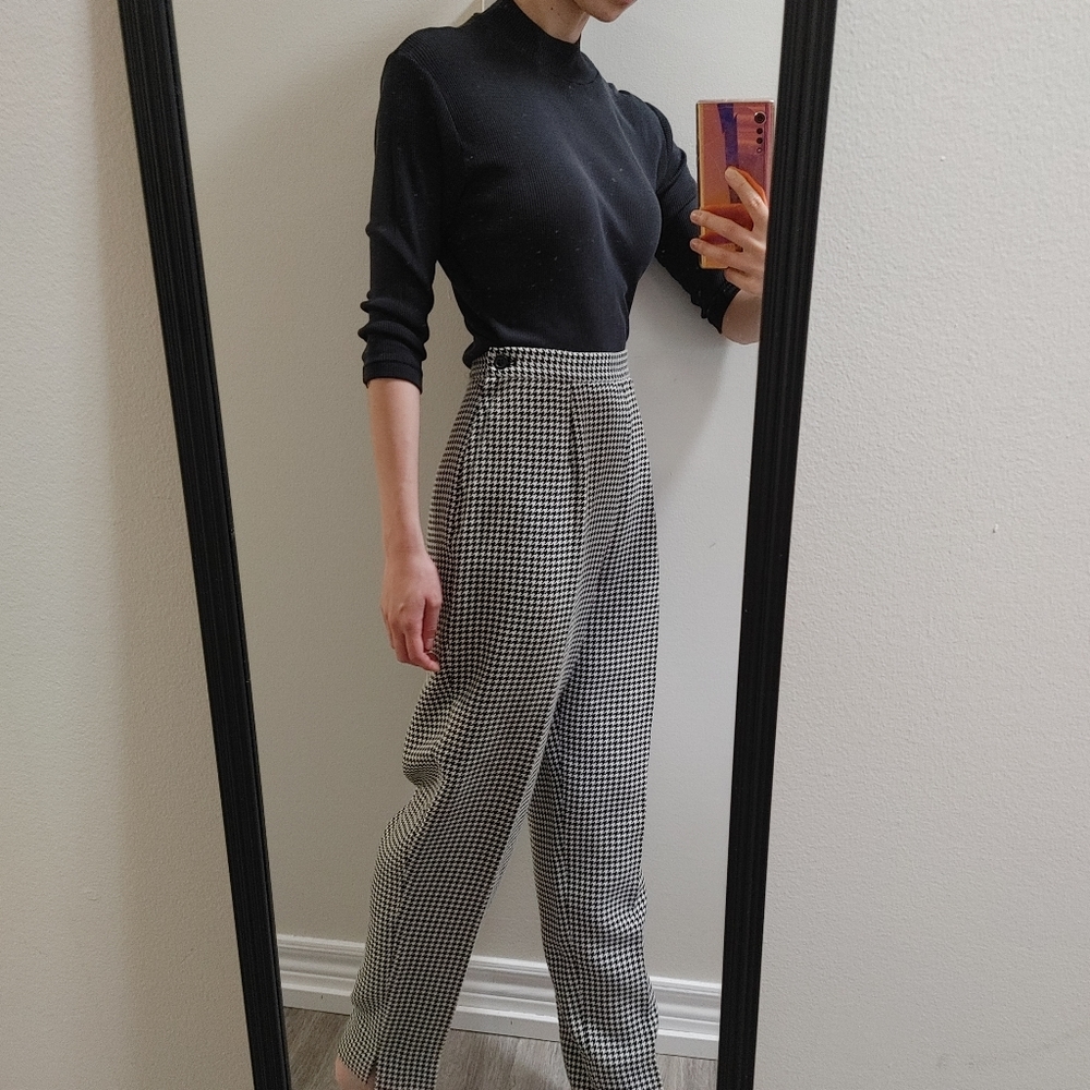 NOUVEAU Petite Black & White High Waisted Trousers